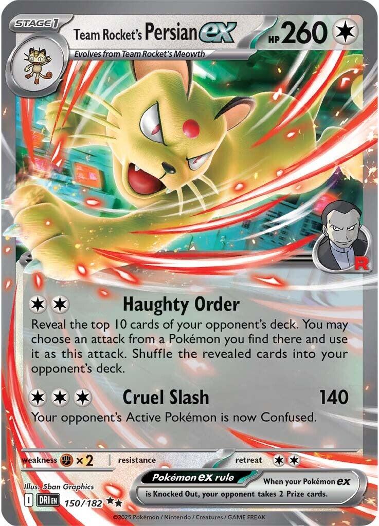 Team Rocket's Persian ex (150/182) [Scarlet & Violet: Destined Rivals] | Jomio and Rueliete's Cards and Comics