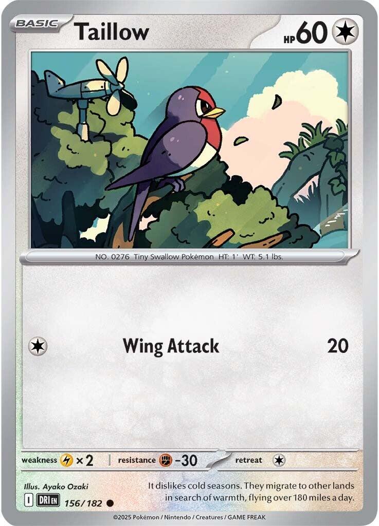 Taillow (156/182) [Scarlet & Violet: Destined Rivals] | Jomio and Rueliete's Cards and Comics