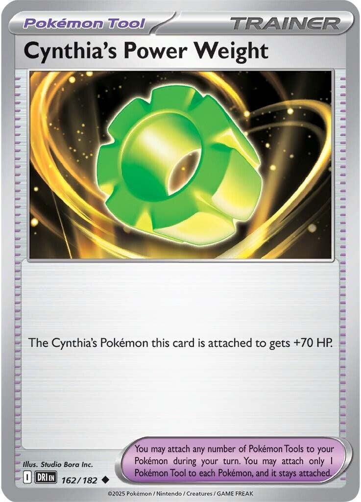 Cynthia's Power Weight (162/182) [Scarlet & Violet: Destined Rivals] | Jomio and Rueliete's Cards and Comics