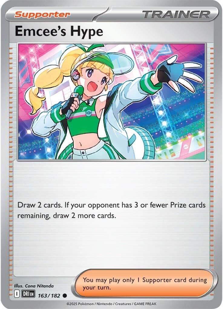 Emcee's Hype (163/182) [Scarlet & Violet: Destined Rivals] | Jomio and Rueliete's Cards and Comics