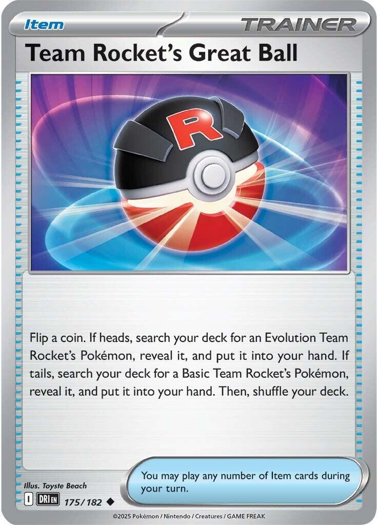Team Rocket's Great Ball (175/182) [Scarlet & Violet: Destined Rivals] | Jomio and Rueliete's Cards and Comics