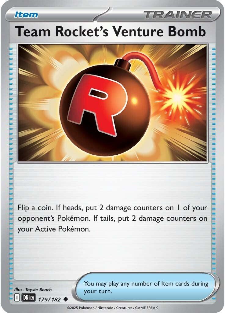 Team Rocket's Venture Bomb (179/182) [Scarlet & Violet: Destined Rivals] | Jomio and Rueliete's Cards and Comics