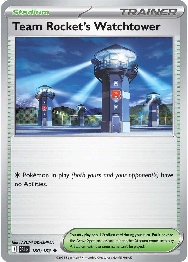Team Rocket's Watchtower (180/182) [Scarlet & Violet: Destined Rivals] | Jomio and Rueliete's Cards and Comics