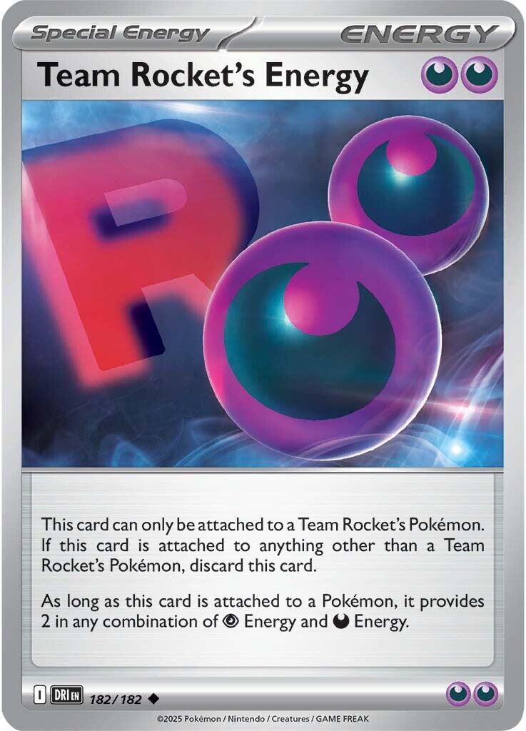 Team Rocket's Energy (182/182) [Scarlet & Violet: Destined Rivals] | Jomio and Rueliete's Cards and Comics