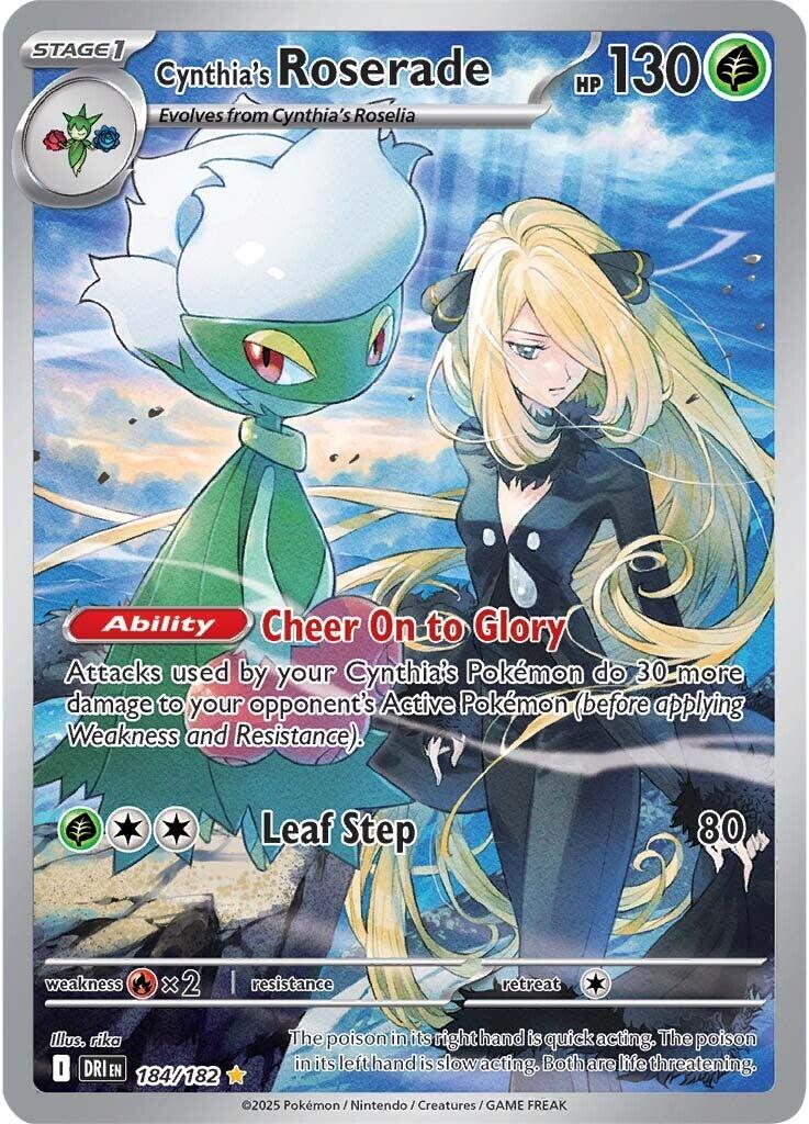 Cynthia's Roserade (184/182) [Scarlet & Violet: Destined Rivals] | Jomio and Rueliete's Cards and Comics