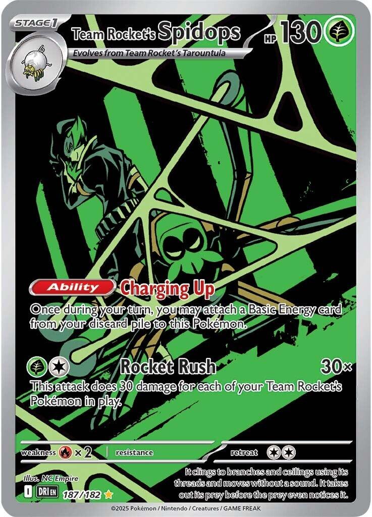 Team Rocket's Spidops (187/182) [Scarlet & Violet: Destined Rivals] | Jomio and Rueliete's Cards and Comics