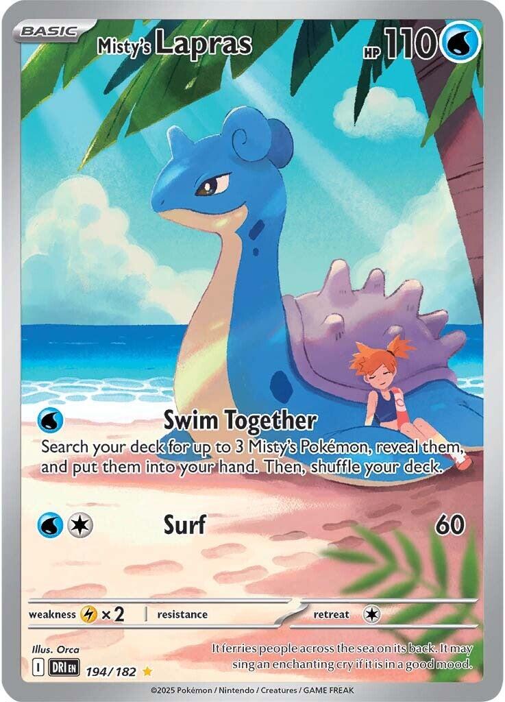 Misty's Lapras (194/182) [Scarlet & Violet: Destined Rivals] | Jomio and Rueliete's Cards and Comics