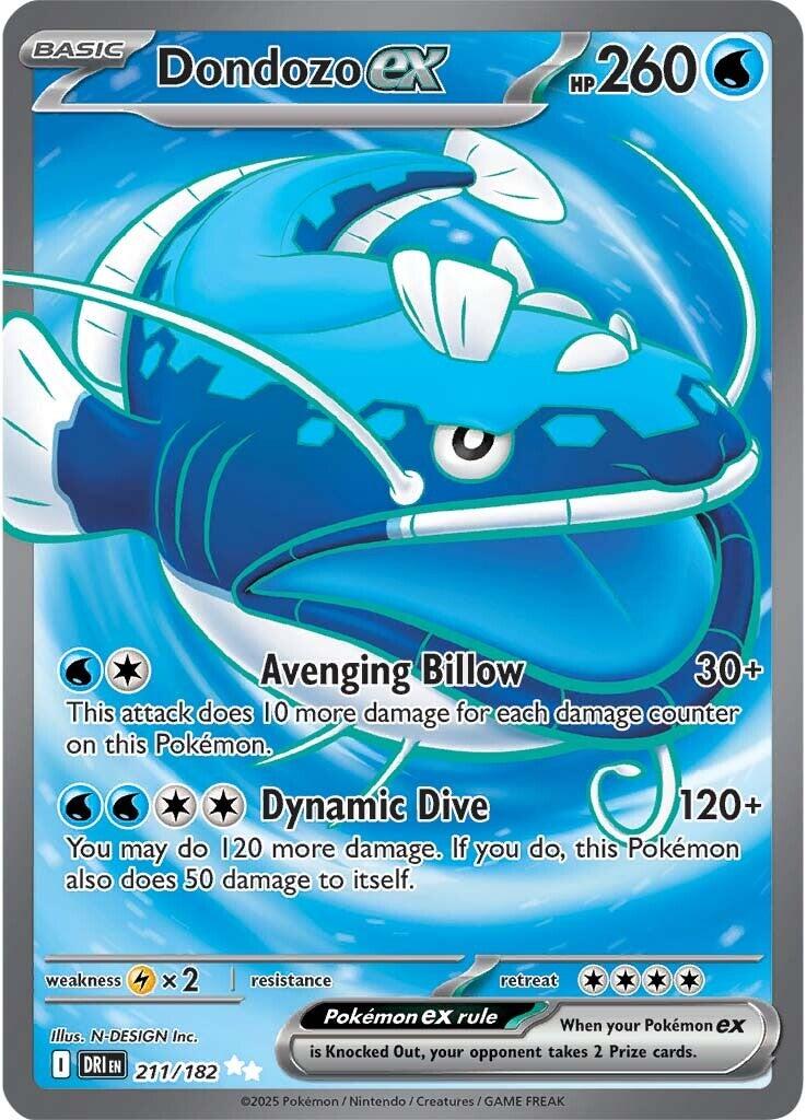 Dondozo ex (211/182) [Scarlet & Violet: Destined Rivals] | Jomio and Rueliete's Cards and Comics