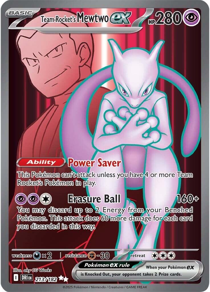 Team Rocket's Mewtwo ex (213/182) [Scarlet & Violet: Destined Rivals] | Jomio and Rueliete's Cards and Comics