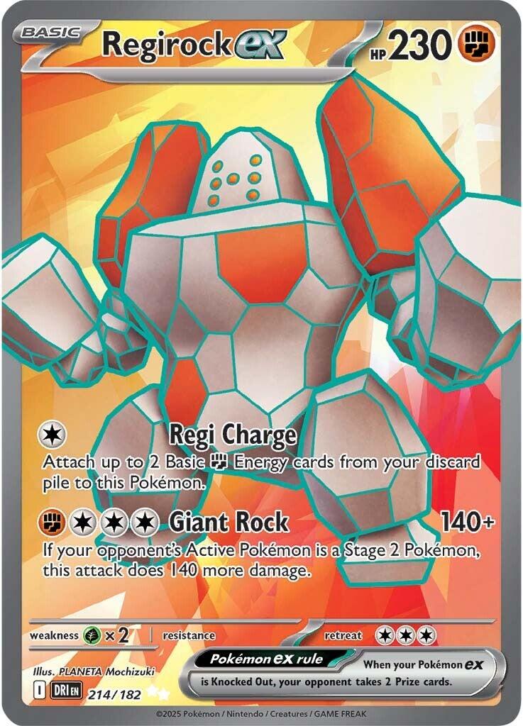 Regirock ex (214/182) [Scarlet & Violet: Destined Rivals] | Jomio and Rueliete's Cards and Comics