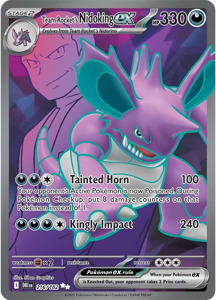 Team Rocket's Nidoking ex (216/182) [Scarlet & Violet: Destined Rivals] | Jomio and Rueliete's Cards and Comics