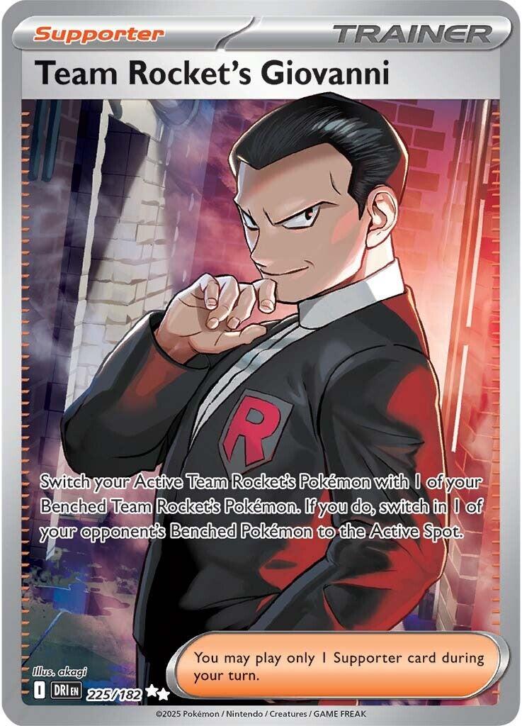 Team Rocket's Giovanni (225/182) [Scarlet & Violet: Destined Rivals] | Jomio and Rueliete's Cards and Comics