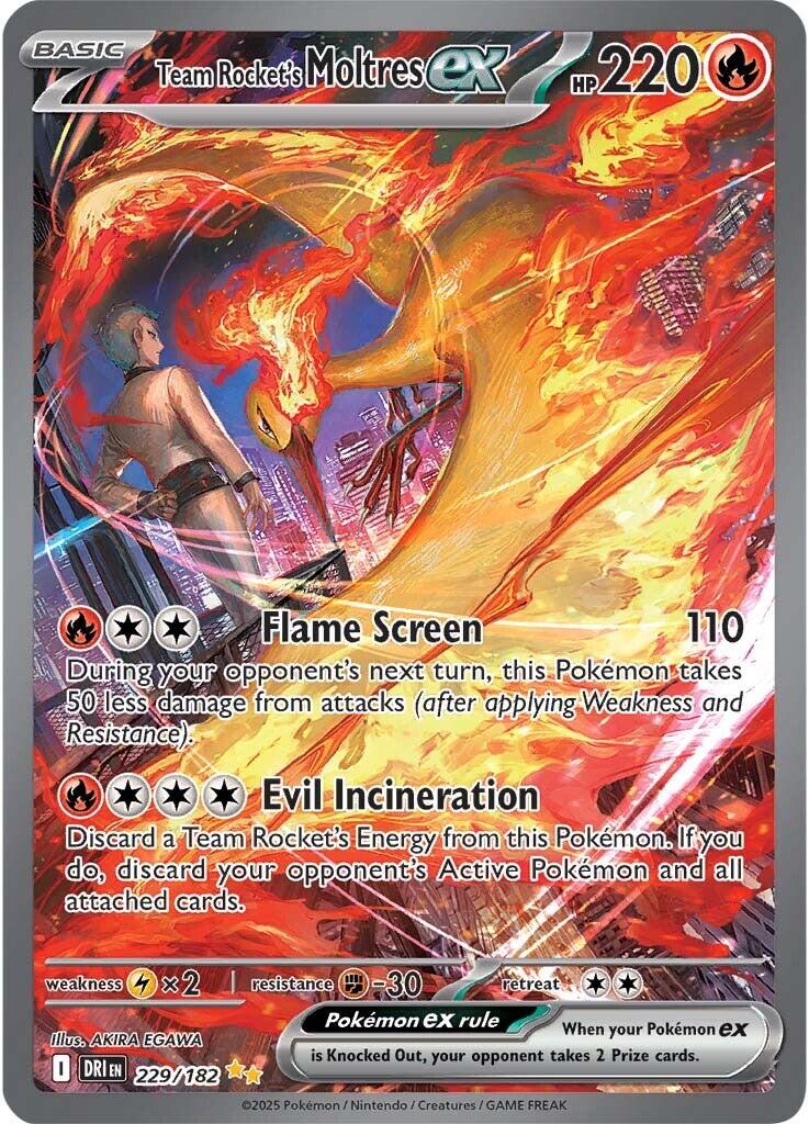Team Rocket's Moltres ex (229/182) [Scarlet & Violet: Destined Rivals] | Jomio and Rueliete's Cards and Comics