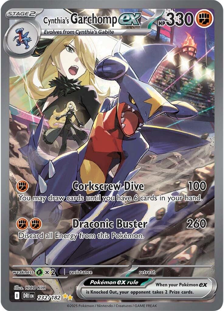 Cynthia's Garchomp ex (232/182) [Scarlet & Violet: Destined Rivals] | Jomio and Rueliete's Cards and Comics