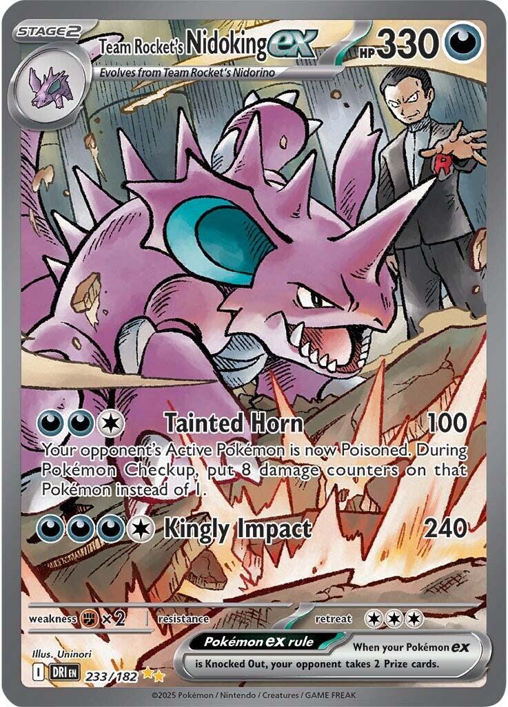 Team Rocket's Nidoking ex (233/182) [Scarlet & Violet: Destined Rivals] | Jomio and Rueliete's Cards and Comics