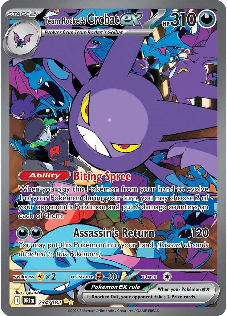 Team Rocket's Crobat ex (234/182) [Scarlet & Violet: Destined Rivals] | Jomio and Rueliete's Cards and Comics