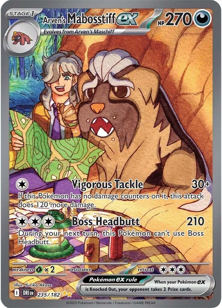 Arven's Mabosstiff ex (235/182) [Scarlet & Violet: Destined Rivals] | Jomio and Rueliete's Cards and Comics