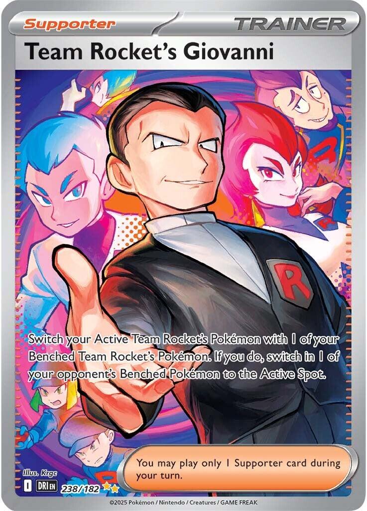 Team Rocket's Giovanni (238/182) [Scarlet & Violet: Destined Rivals] | Jomio and Rueliete's Cards and Comics