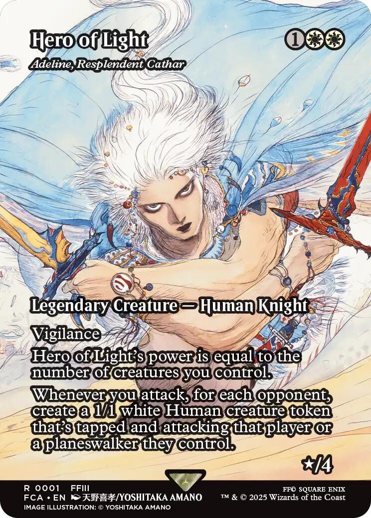 Hero of Light - Adeline, Resplendent Cathar (Showcase) [FINAL FANTASY : Through the Ages] | Jomio and Rueliete's Cards and Comics