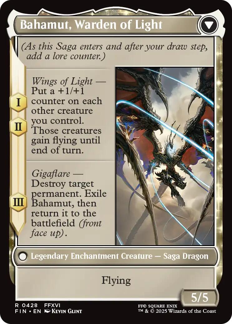 Dion, Bahamut's Dominant // Bahamut, Warden of Light (Extended Art) [FINAL FANTASY] | Jomio and Rueliete's Cards and Comics