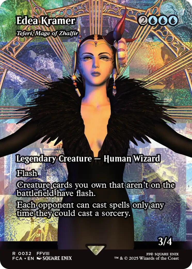 Edea Kramer - Teferi, Mage of Zhalfir (Showcase) [FINAL FANTASY : Through the Ages] | Jomio and Rueliete's Cards and Comics