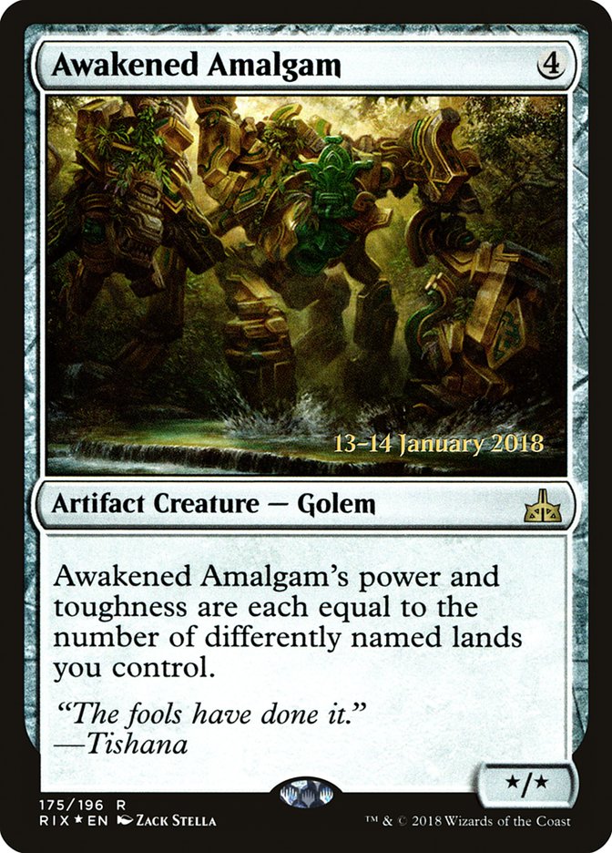 Awakened Amalgam [Rivals of Ixalan Prerelease Promos] | Jomio and Rueliete's Cards and Comics