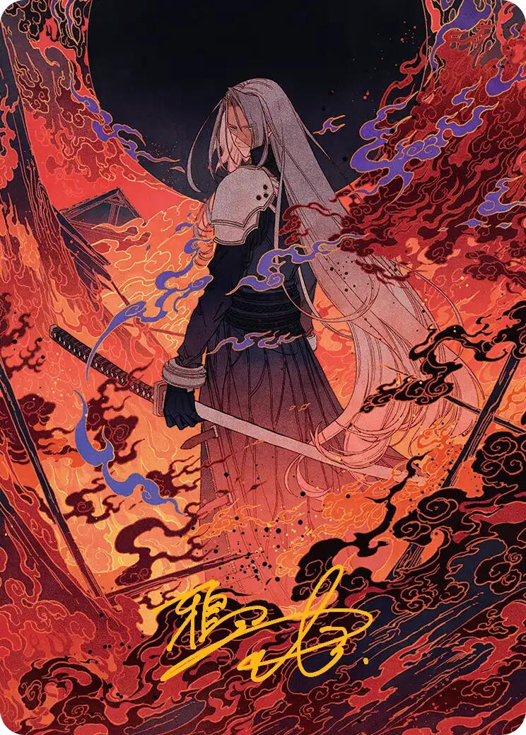 Nibelheim Aflame Art Card (Gold-Stamped Signature) [FINAL FANTASY Art Series] | Jomio and Rueliete's Cards and Comics