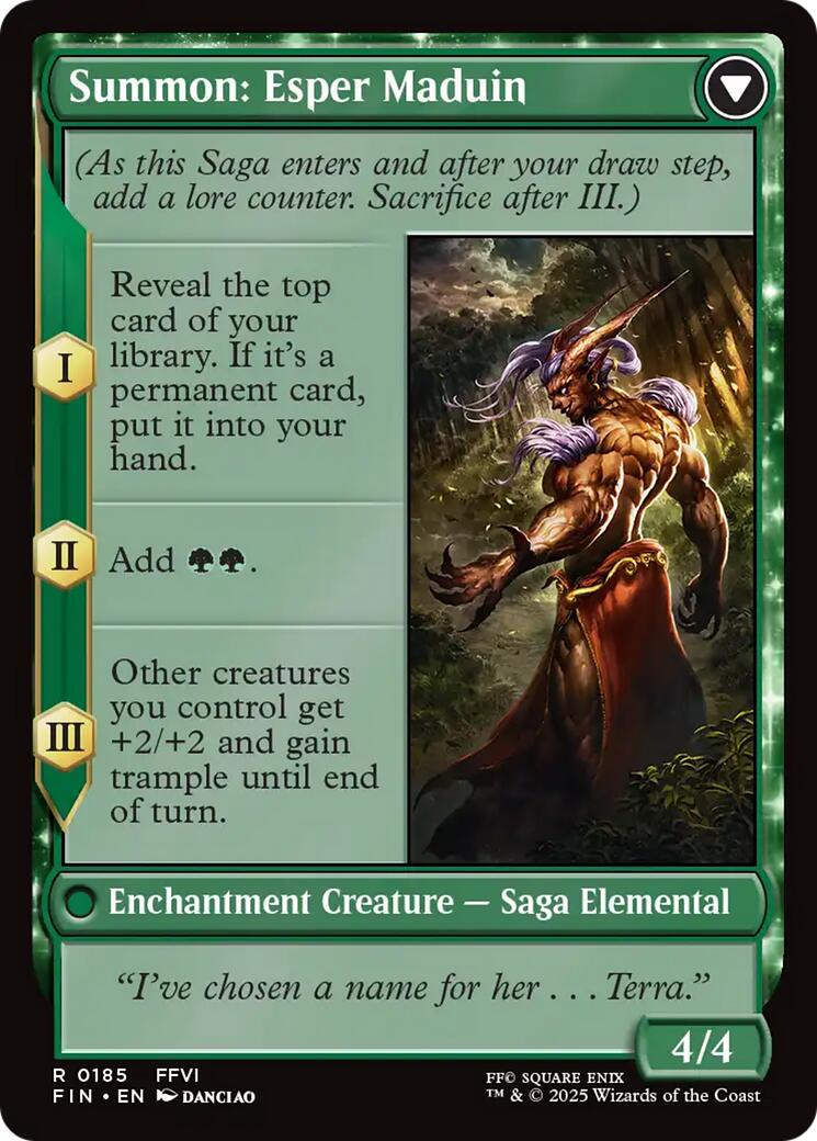 Esper Origins // Summon: Esper Maduin [FINAL FANTASY] | Jomio and Rueliete's Cards and Comics