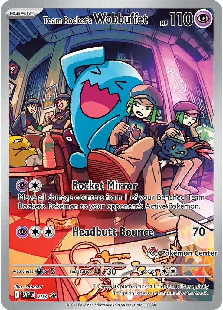 Team Rocket's Wobbuffet (203) (Pokemon Center Exclusive) [Scarlet & Violet: Black Star Promos] | Jomio and Rueliete's Cards and Comics