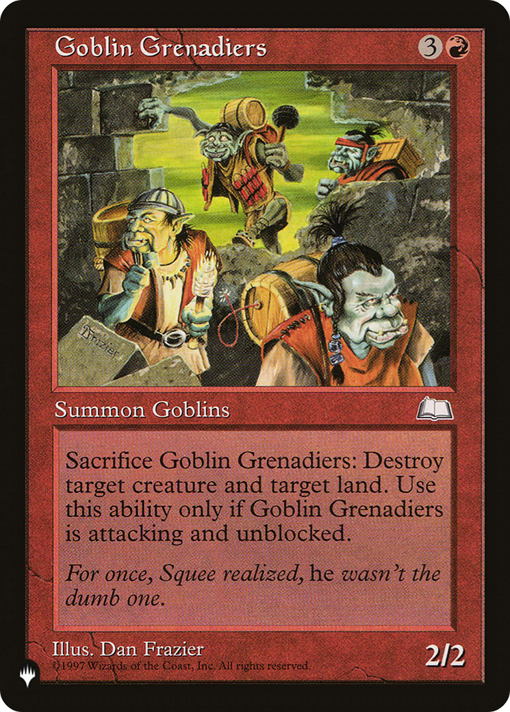 Goblin Grenadiers [The List] | Jomio and Rueliete's Cards and Comics