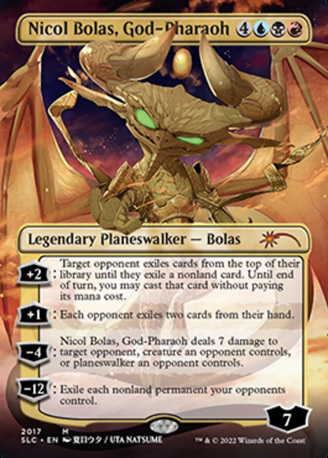 Nicol Bolas, God-Pharaoh (Borderless) [Secret Lair Countdown Kit] | Jomio and Rueliete's Cards and Comics