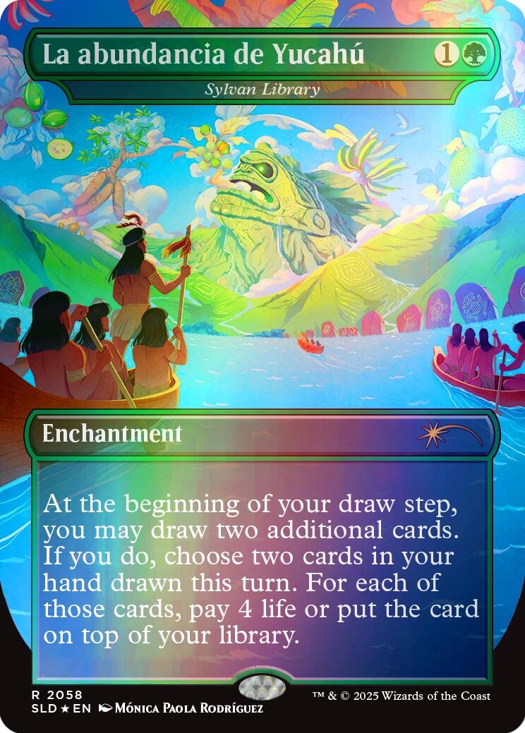 La abundancia de Yucahu - Sylvan Library (Rainbow Foil) [Secret Lair Drop Series] | Jomio and Rueliete's Cards and Comics