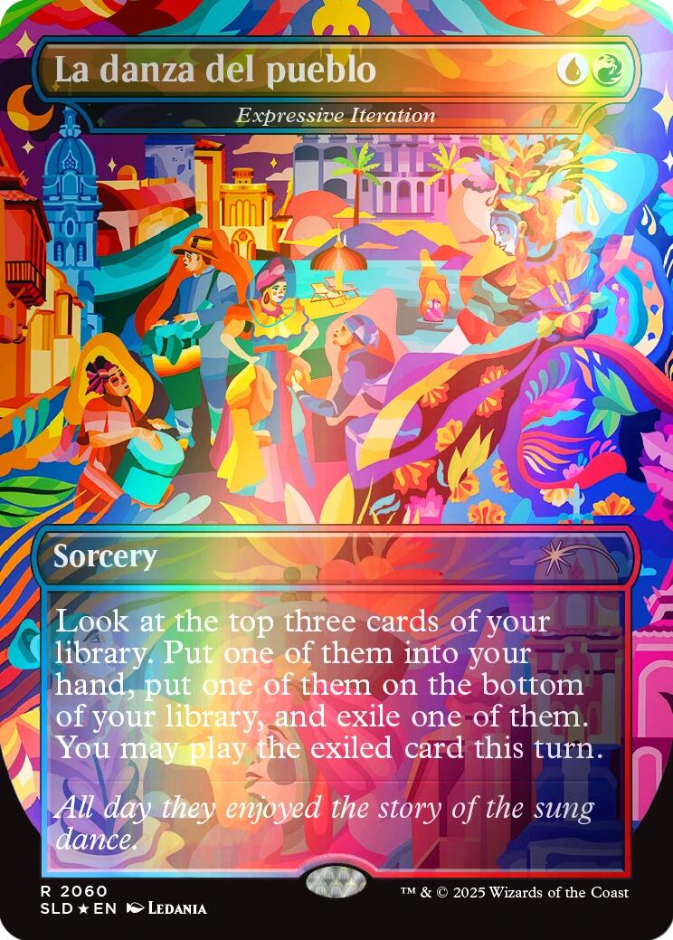 La danza del pueblo - Expressive Iteration (Rainbow Foil) [Secret Lair Drop Series] | Jomio and Rueliete's Cards and Comics