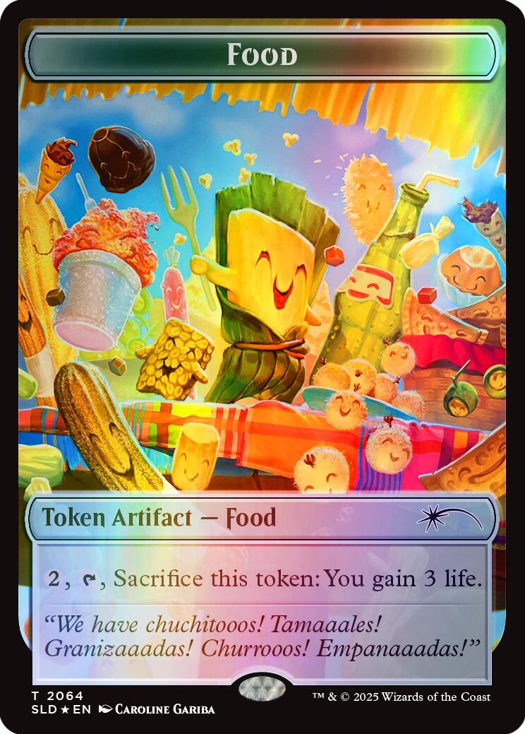 Food Token (2064) (Rainbow Foil) [Secret Lair Drop Series] | Jomio and Rueliete's Cards and Comics