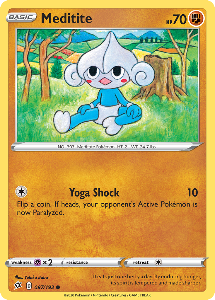 Meditite (097/192) [Sword & Shield: Rebel Clash] | Jomio and Rueliete's Cards and Comics