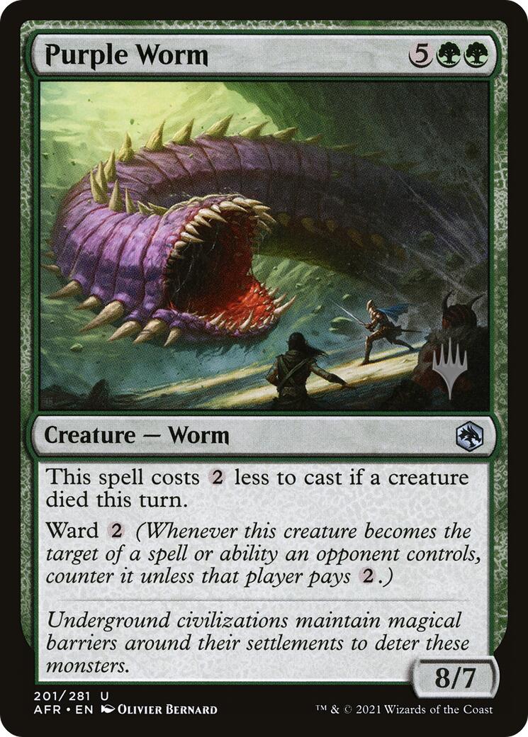 Purple Worm [Tarkir: Dragonstorm Promos] | Jomio and Rueliete's Cards and Comics