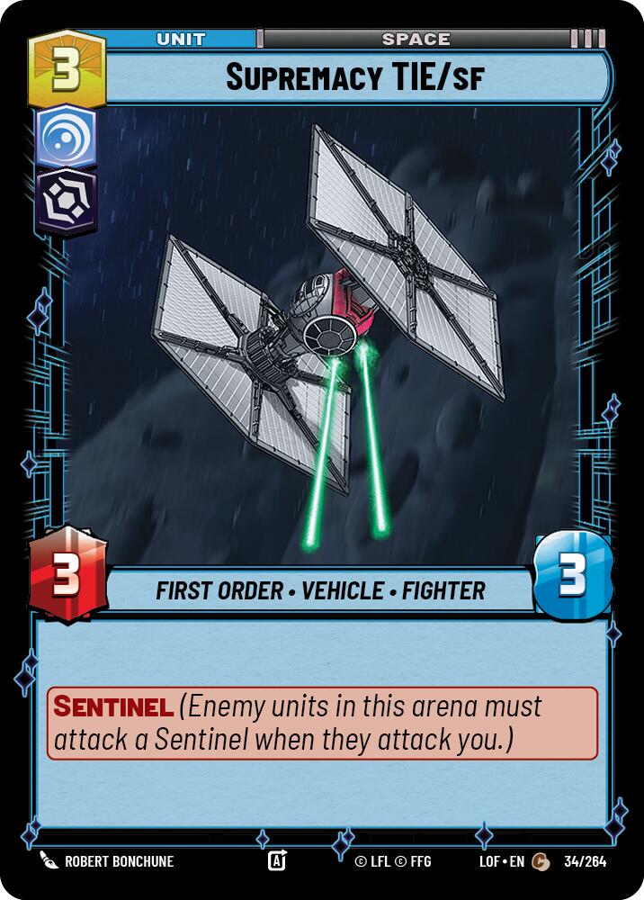Supremacy TIE/sf (34/264) (34/264) [Legends of the Force] | Jomio and Rueliete's Cards and Comics