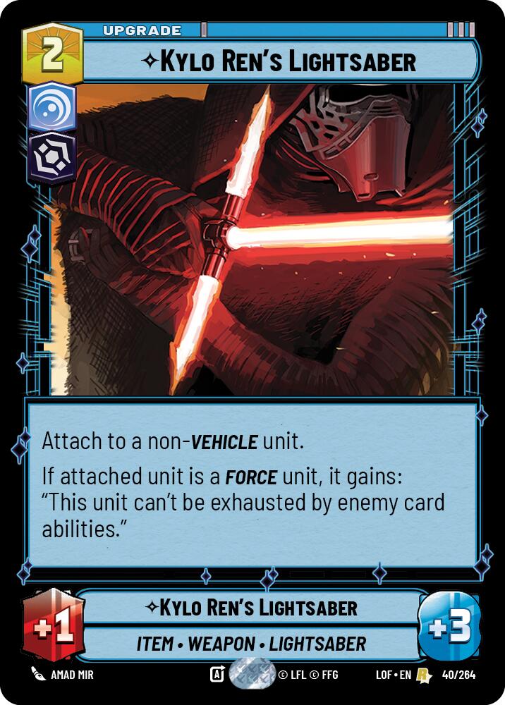 Kylo Ren's Lightsaber (40/264) (40/264) [Legends of the Force] | Jomio and Rueliete's Cards and Comics