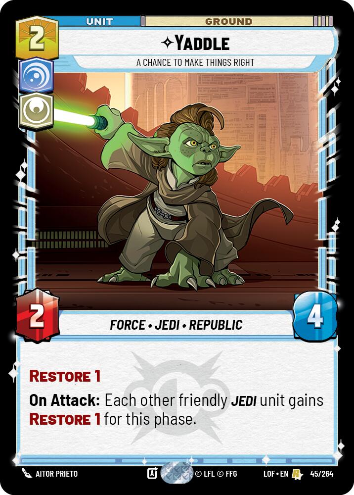 Yaddle - A Chance To Make Things Right (45/264) (45/264) [Legends of the Force] | Jomio and Rueliete's Cards and Comics