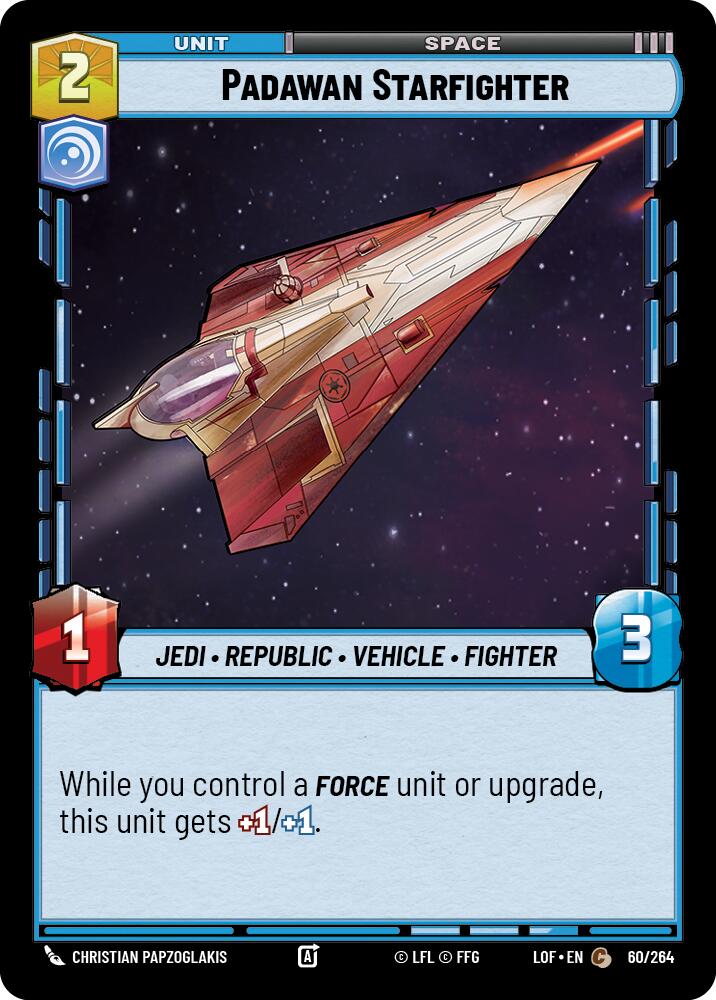 Padawan Starfighter (60/264) (60/264) [Legends of the Force] | Jomio and Rueliete's Cards and Comics