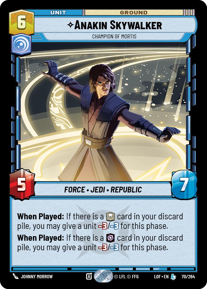 Anakin Skywalker - Champion of Mortis (70/264) (70/264) [Legends of the Force] | Jomio and Rueliete's Cards and Comics