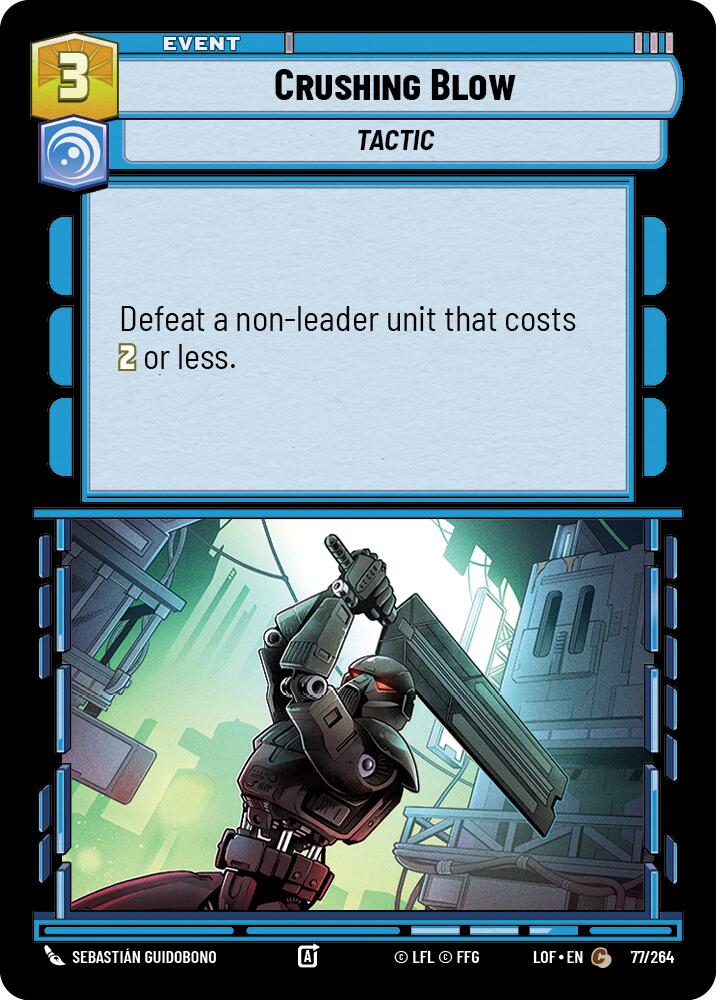 Crushing Blow (77/264) (77/264) [Legends of the Force] | Jomio and Rueliete's Cards and Comics