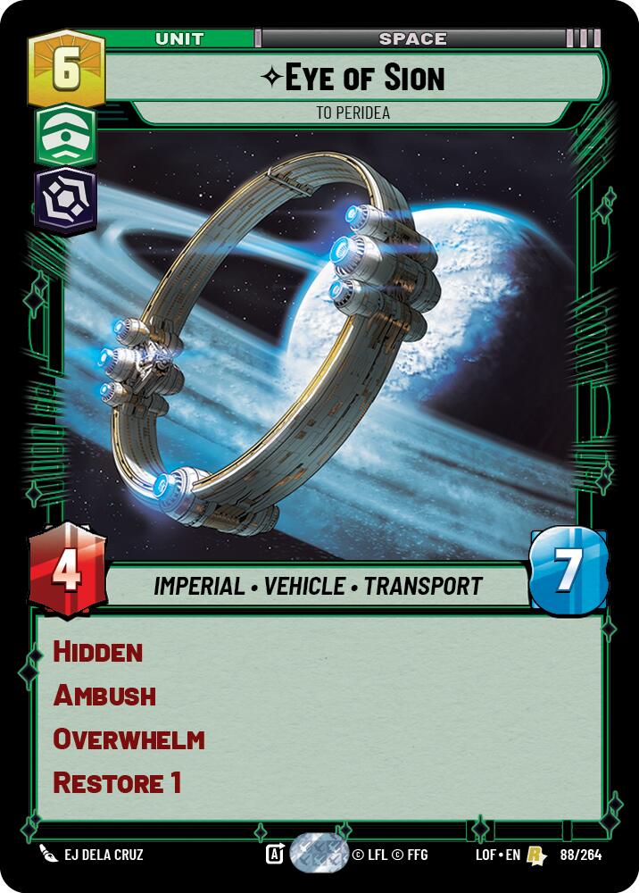Eye of Sion - To Peridea (88/264) (88/264) [Legends of the Force] | Jomio and Rueliete's Cards and Comics
