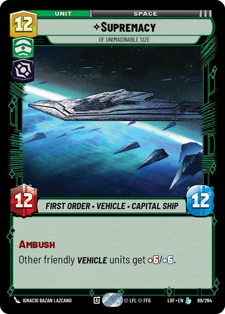 Supremacy - Of Unimaginable Size (89/264) (89/264) [Legends of the Force] | Jomio and Rueliete's Cards and Comics