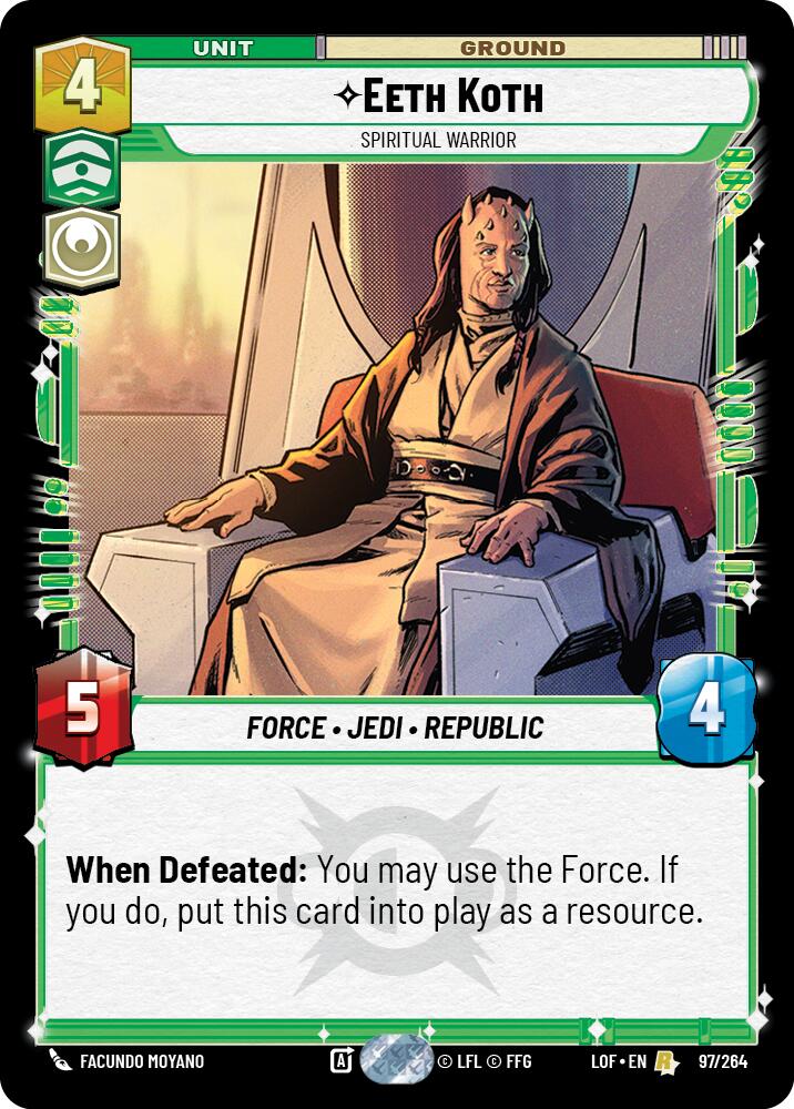 Eeth Koth - Spiritual Warrior (97/264) (97/264) [Legends of the Force] | Jomio and Rueliete's Cards and Comics
