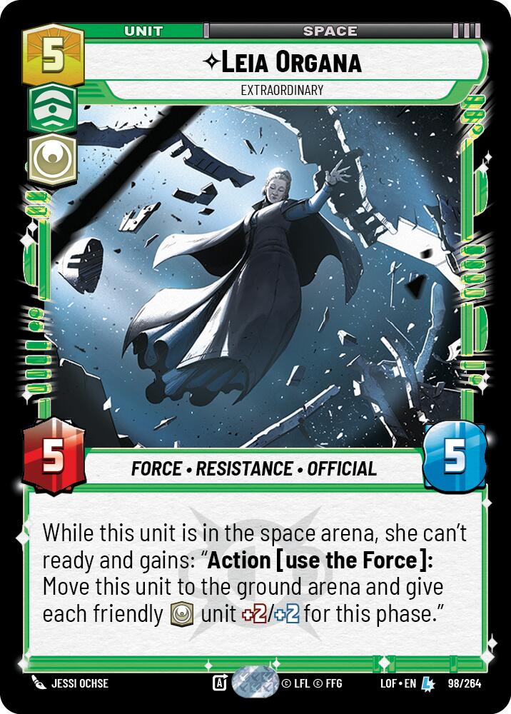Leia Organa - Extraordinary (98/264) (98/264) [Legends of the Force] | Jomio and Rueliete's Cards and Comics