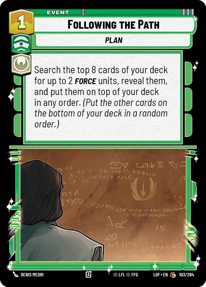 Following the Path (103/264) (103/264) [Legends of the Force] | Jomio and Rueliete's Cards and Comics