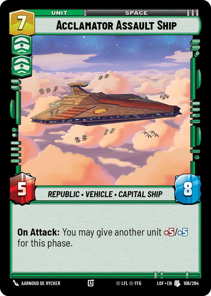 Acclamator Assault Ship (106/264) (106/264) [Legends of the Force] | Jomio and Rueliete's Cards and Comics