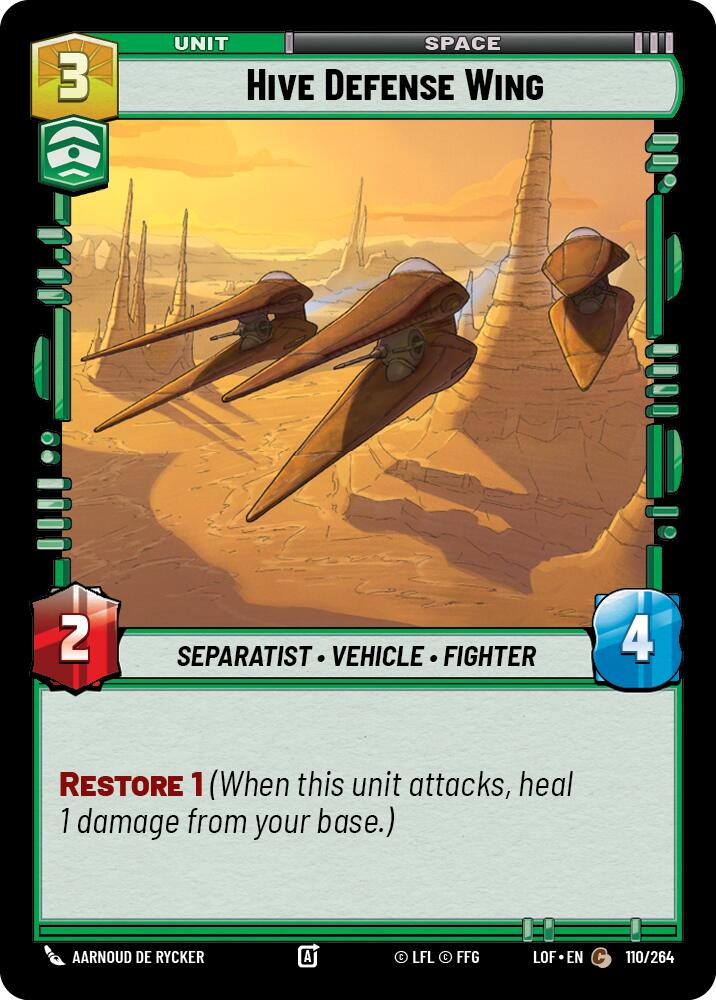 Hive Defense Wing (110/264) (110/264) [Legends of the Force] | Jomio and Rueliete's Cards and Comics