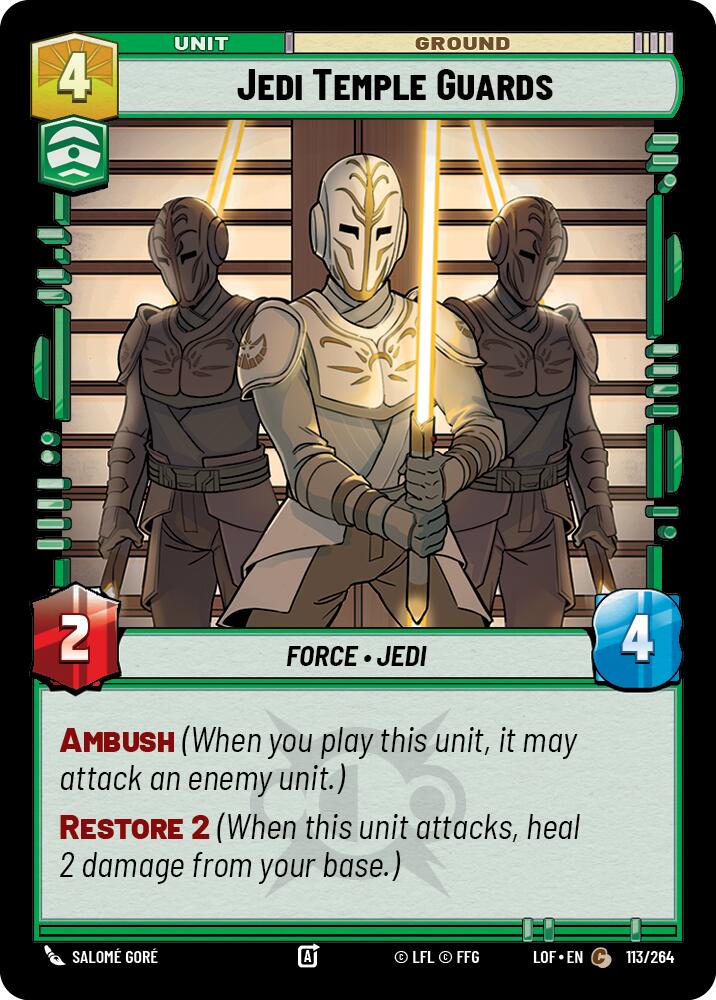 Jedi Temple Guards (113/264) (113/264) [Legends of the Force] | Jomio and Rueliete's Cards and Comics